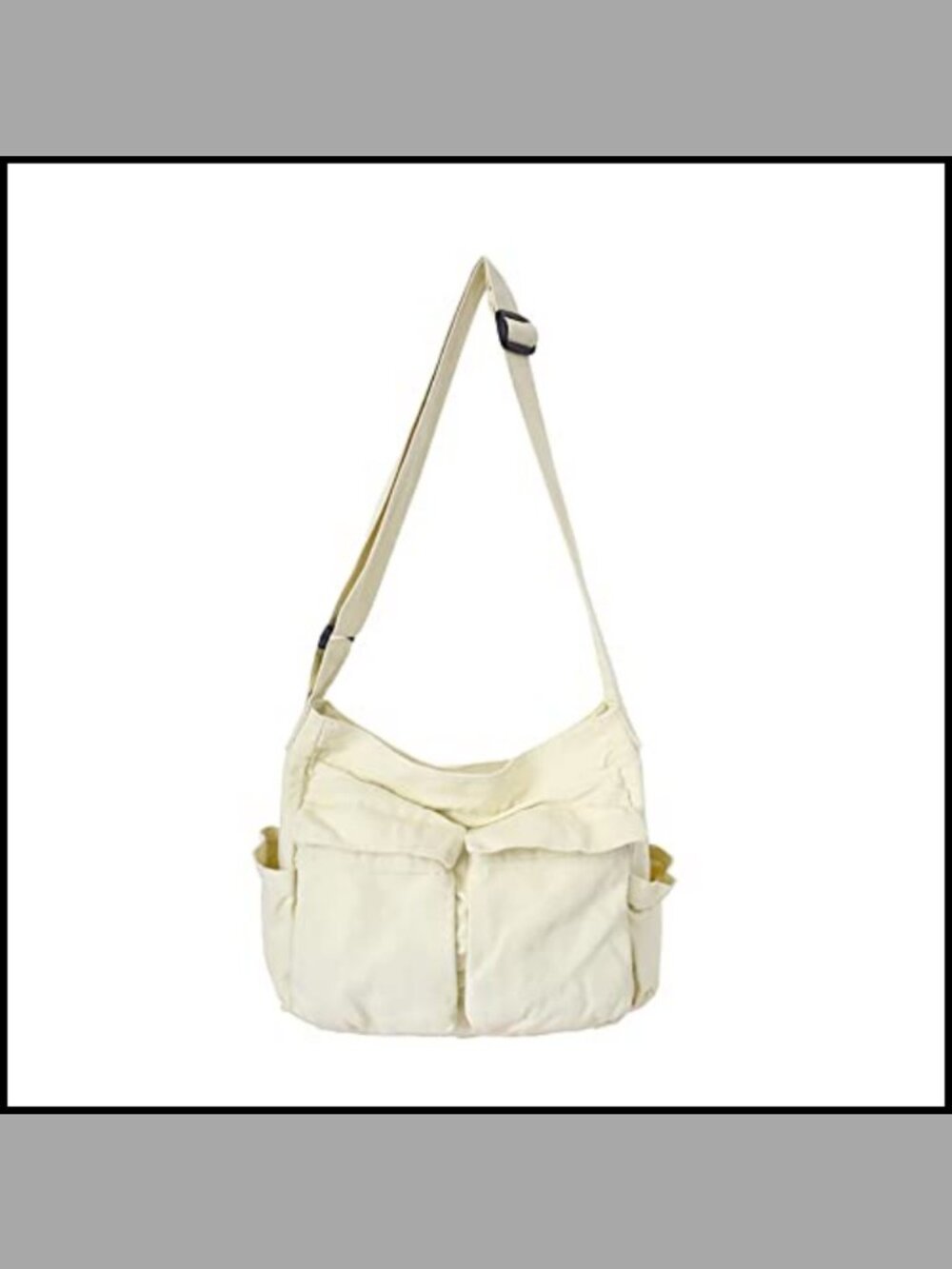 Canvas Hobo Crossbody Sling Bag Large Boho Tote Purse